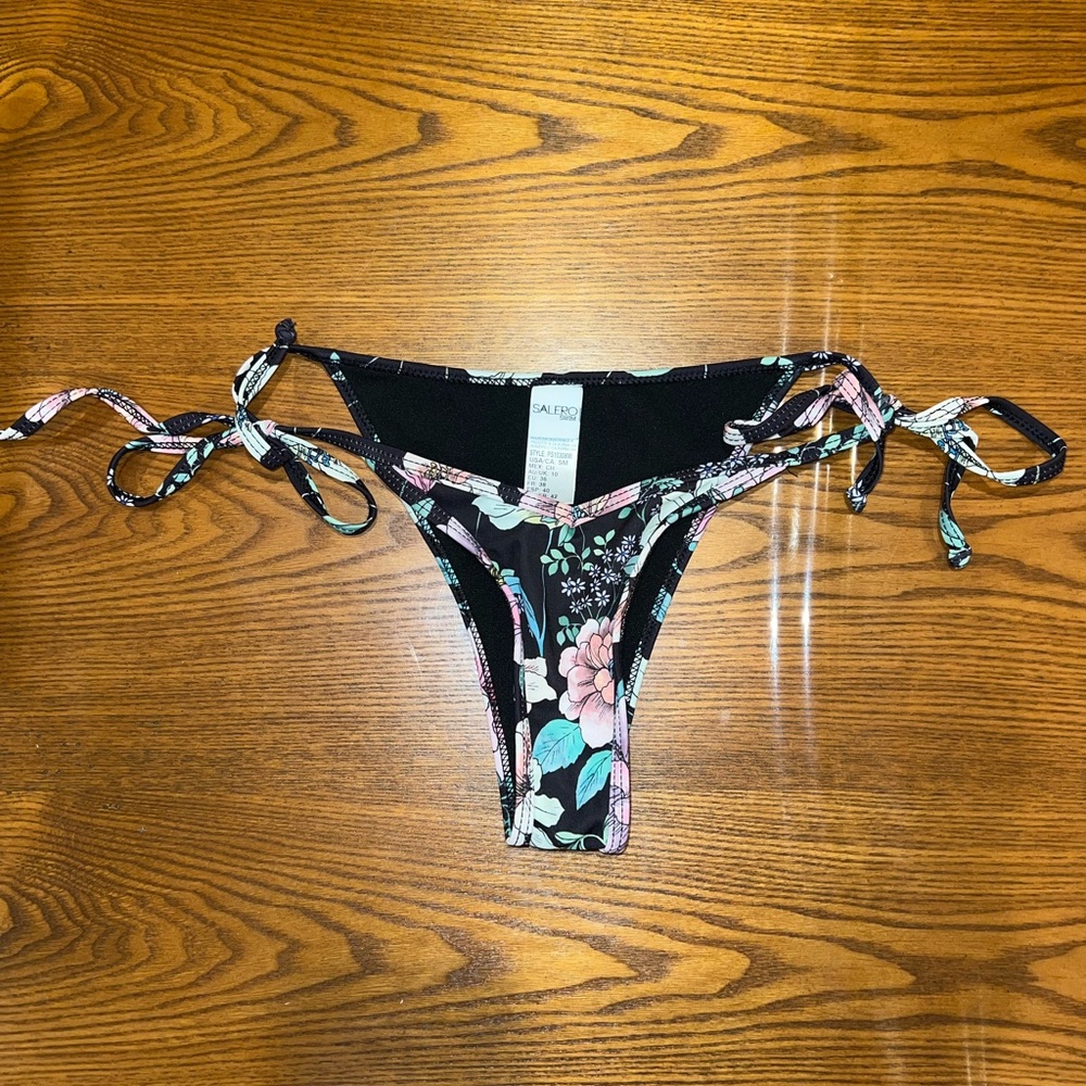 Salero Swim Floral Tie-Side Bikini Bottom